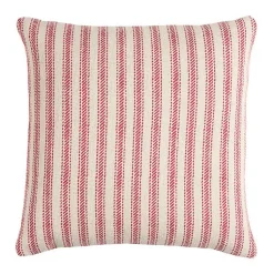 and Natural Ticking Stripe Pillow Christmas Pillows