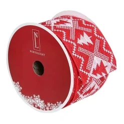 Best Red and White Nordic Tree 16 yard Christmas Ribbon Christmas Tree Decorations
