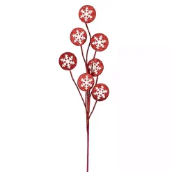 Best Red and White Snowflake Tree Picks, Set of 6 Christmas Tree Decorations