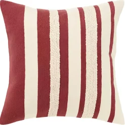 New Red Asymmetrical Linear Throw Pillow Pillows