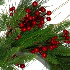 Discount Red Berry and Pine Mix Wreath Christmas Wreaths