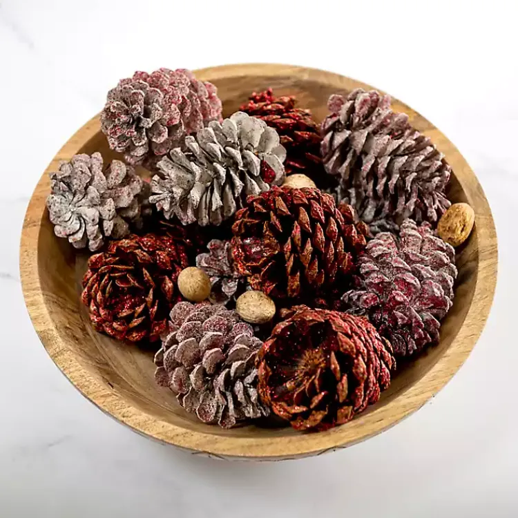 Clearance Red Glitter Cinnamon Pinecones Potpourri Home Fragrance