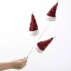 Best Glitter Santa Spray Stems, Set of 3 Christmas Tree Decorations