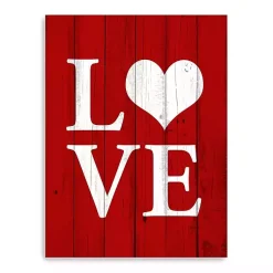 Clearance Red Heart Love Canvas Art Print Valentines Day Decorations