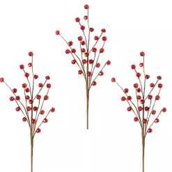 Jingle Bells Christmas Spray Stems, Set of 3 Christmas Tree Decorations