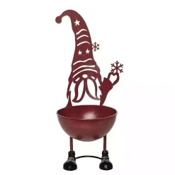 Sale Metal Christmas Gnome Bowl, 16 in. Christmas Decorations