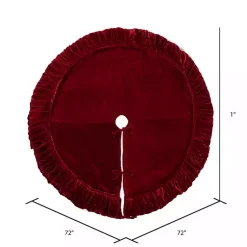Best Plush Velvet Border Lined Tree Skirt, 72 in. Christmas Tree Skirts & Collars