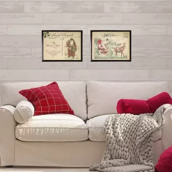 Red Santa Post Card Christmas Art Print Christmas Art & Wall Decor