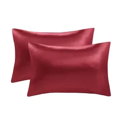 Kirklands Home Bed Sheets|Satin Standard 2-pc. Pillow Case Set Red