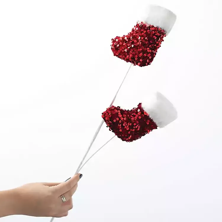 Stockings Christmas Stems, Set of 3 Christmas Tree Decorations