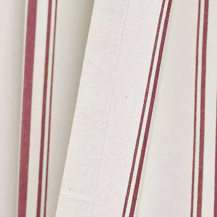 Kirklands Home Curtains & Drapes|Stripe Farmhouse Curtain Panel Set, 95 in. Red