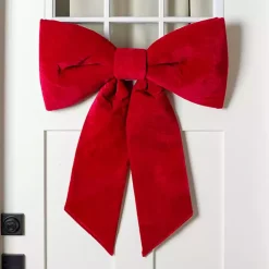 Clearance Velvet Bow Outdoor Decoration, 28 in. Outdoor Christmas Decorations