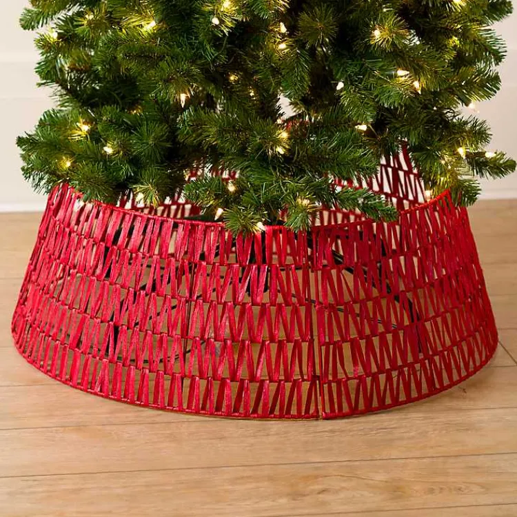 Outlet Woven Seagrass Christmas Tree Collar, 28 in. Christmas Tree Skirts & Collars