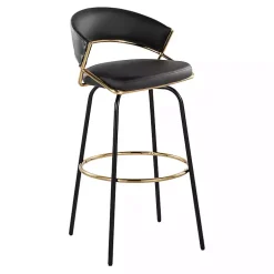 Kirklands Home Bar Stools & Counter Height Stools|Remy Swivel Bar Stools, Set of 2 Black