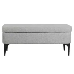 Kirklands Home Benches & Ottomans|Ricardo Woven Storage Bench Gray