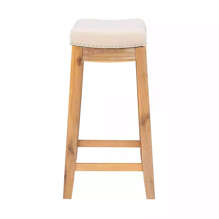 Kirklands Home Bar Stools & Counter Height Stools|Riverdale Acacia Wood Counter Stool White