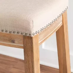 Kirklands Home Bar Stools & Counter Height Stools|Riverdale Acacia Wood Counter Stool White