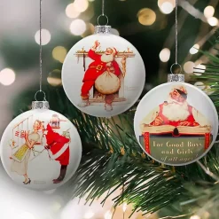 Best Rockwell Classic Holiday Scene Ornaments, Set of 3 Christmas Ornaments