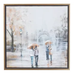 Kirklands Home Framed Art|Romantic Rainy Paris Transitional Framed Wall Art