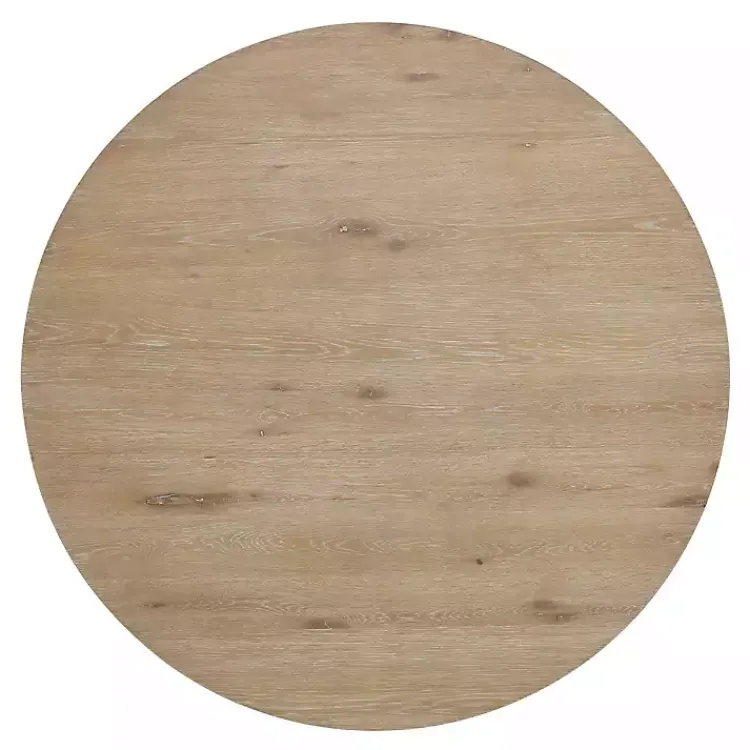 Kirklands Home Dining Tables|Round Brown Wood Pedestal Base Dining Table