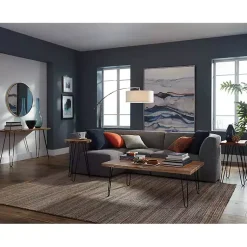 Kirklands Home Accent & End Tables|Round Natural Live Edge Hairpin Legs Accent Table