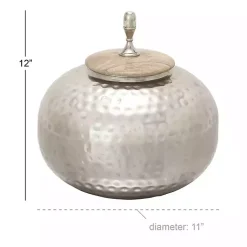 Best Round Jar with Mango Wood Lid Decorative Bowls & Jars