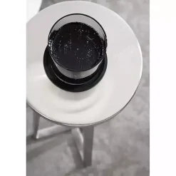 Kirklands Home Accent & End Tables|Round Zia Metal Accent Table Silver