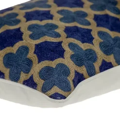 Outlet Royal Blue Quatrefoil Lumbar Throw Pillow Pillows