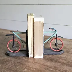 Best Rustic Bicycle Bookends, Set of 2 Decorative Accents