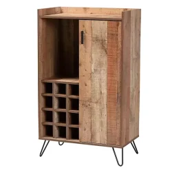 Kirklands Home Cabinets & Sideboards|Rustic Hairpin Wine Cabinet Brown