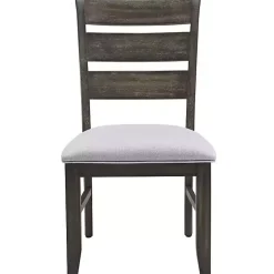 Kirklands Home Dining Chairs|Rustic Brown Slat Back Dining Chairs, Set of 2 Gray