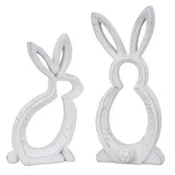 Discount Rustic Bunny Outline Statues, Set of 2 Easter Decorations