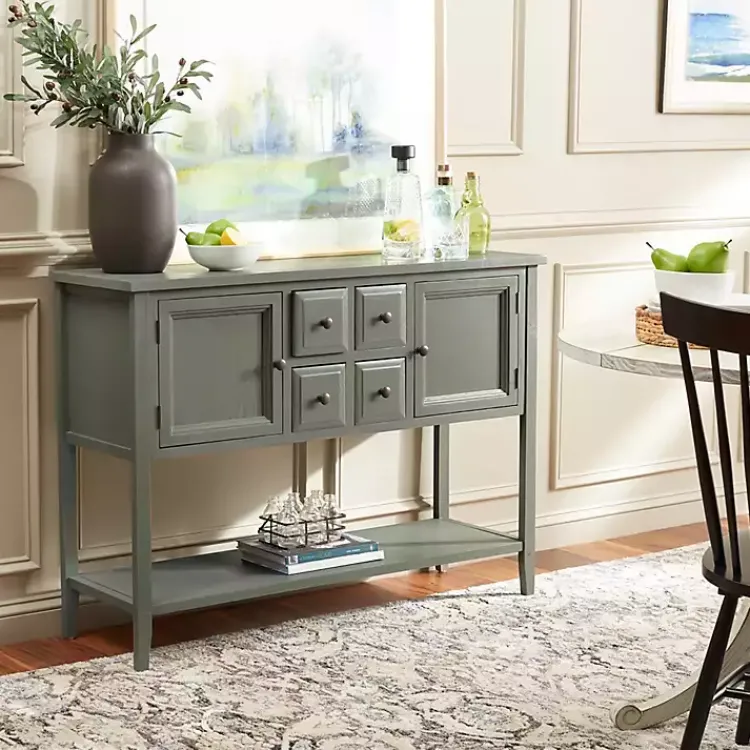 Kirklands Home Cabinets & Sideboards|Rustic 4-Drawer Charlotte Sideboard Gray