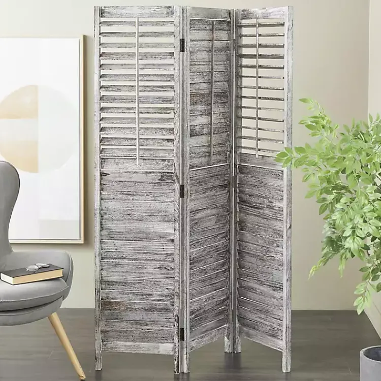 Hot Rustic Shutter Trifold Room Divider Decorative Accents