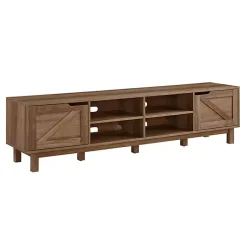 Kirklands Home Tv Stands & Media Consoles|Rustic Oak Barndoor Media Cabinet Brown