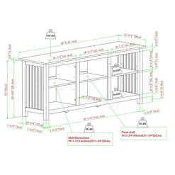 Kirklands Home Tv Stands & Media Consoles|Rustic Oak Wood Slatted Sides Media Cabinet Brown