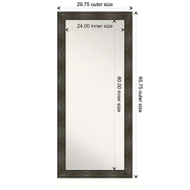 Kirklands Home Full Length & Floor Mirrors|Rustic Rail Charred Framed Mirror