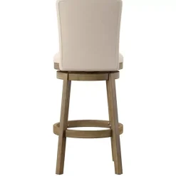 Kirklands Home Bar Stools & Counter Height Stools|Rustic Taupe Upholstered Swivel Bar Stool Tan