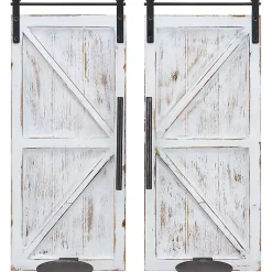 Best Rustic White Barn Door Sconces, Set of 2 Sconces