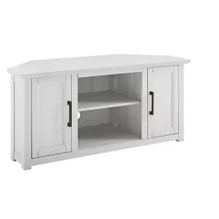 Kirklands Home Tv Stands & Media Consoles|Rustic White Katy-Corner TV Stand