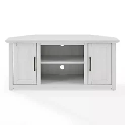 Kirklands Home Tv Stands & Media Consoles|Rustic White Katy-Corner TV Stand