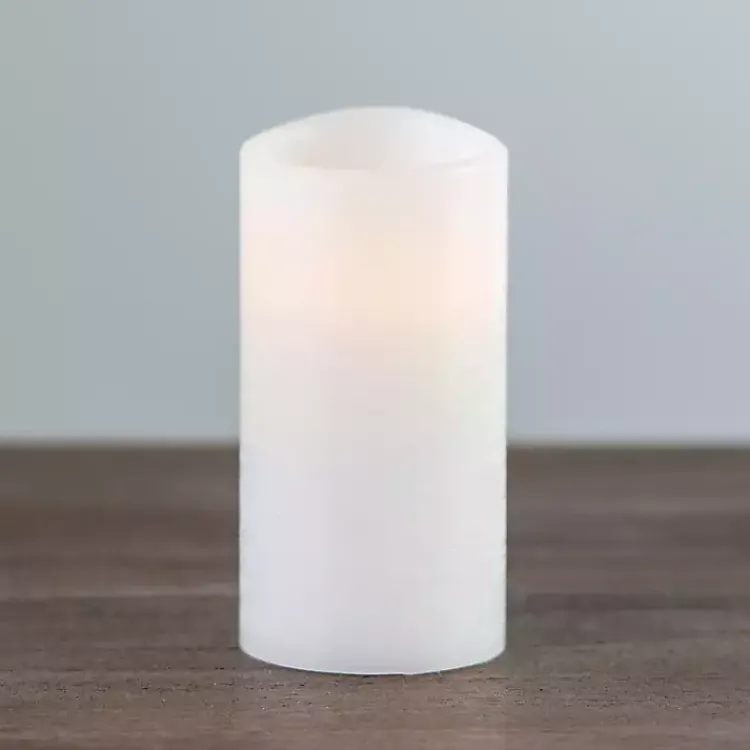 Clearance Rustic LED Pillar Candle, 3x6 in. Flameless Candles