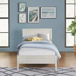 Kirklands Home Beds & Headboards|Rustic White Pine Panel Twin Bed Frame