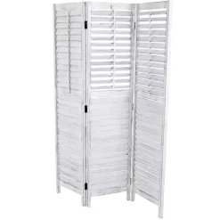 Clearance Rustic Shutter Trifold Room Divider Decorative Accents