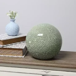 Kirklands Home Table Lamps|Sage Mosaic Ball Table Lamp Green