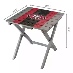 Kirklands Home Outdoor Tables|San Francisco 49ers Folding Outdoor Table Brown