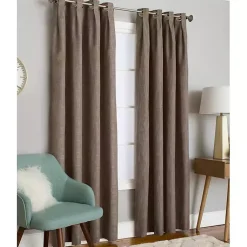 Kirklands Home Curtains & Drapes|Sand Box Pleated Single Curtain Panel, 84 in. Brown