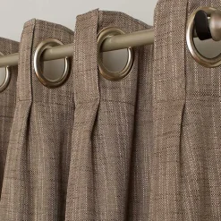 Kirklands Home Curtains & Drapes|Sand Box Pleated Single Curtain Panel, 84 in. Brown