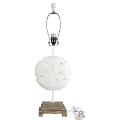Kirklands Home Table Lamps|Sand Dollar Table Lamps, Set of 2 White