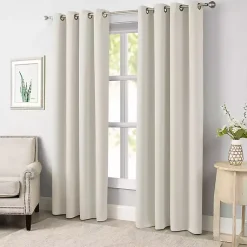 Kirklands Home Curtains & Drapes|Sandy Beige Blackout Curtain Panel Set, 108 in. Tan